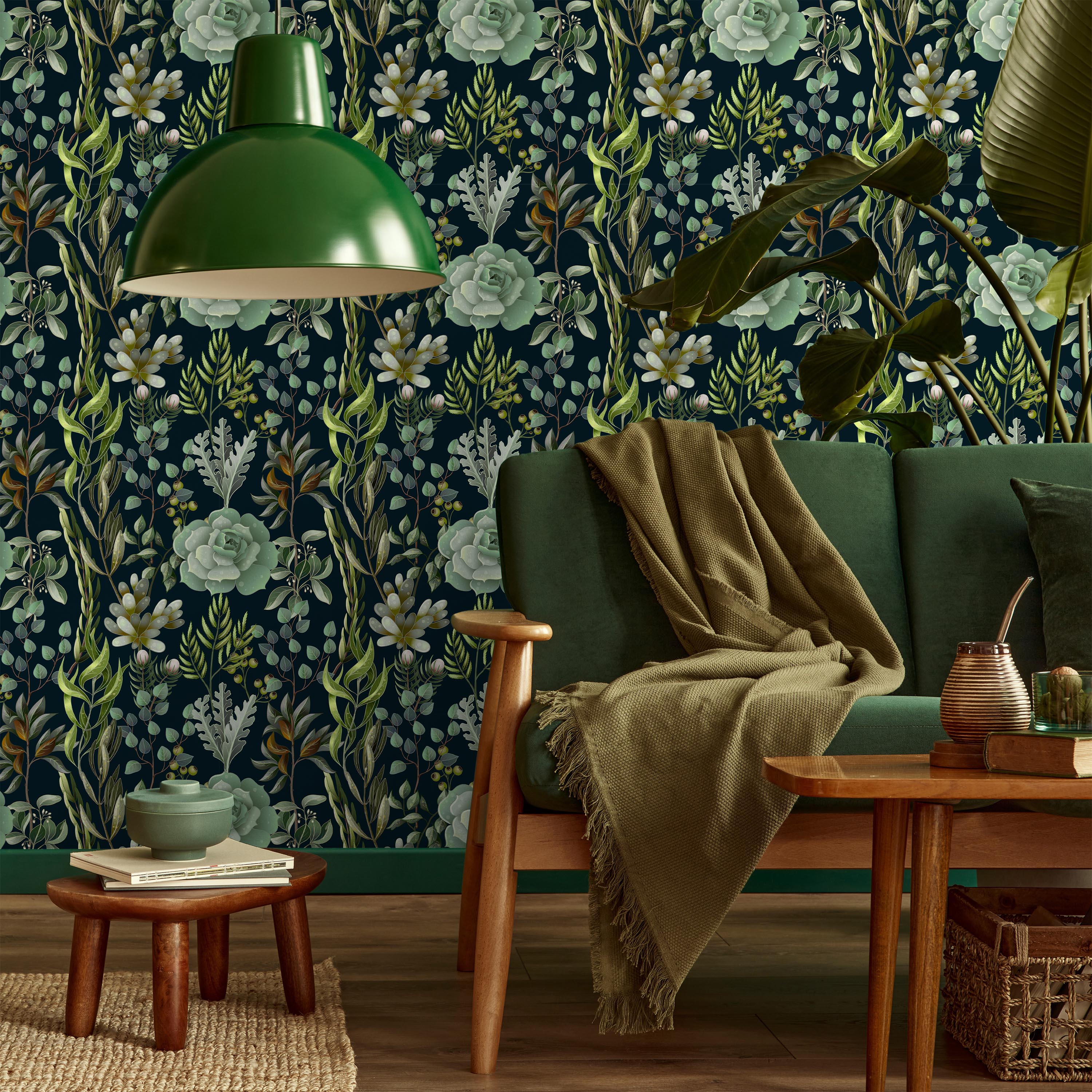 Various Greens Peel and Stick Wallpaper, Removable Wallpaper, Traditional Wallpaper | DeccoPrint