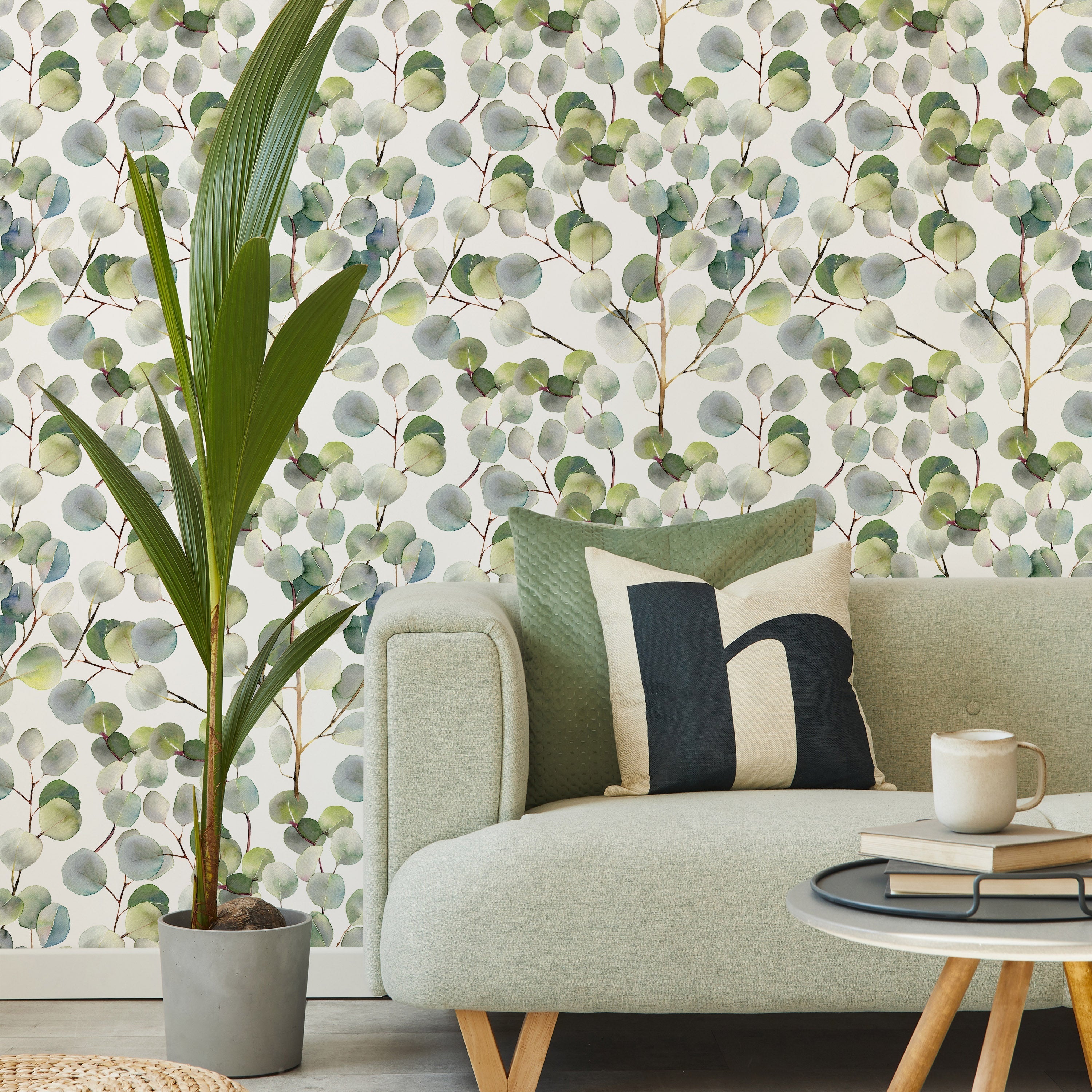 Fine Eucalyptus Peel and Stick Wallpaper, Removable Wallpaper, Traditional Wallpaper | DeccoPrint