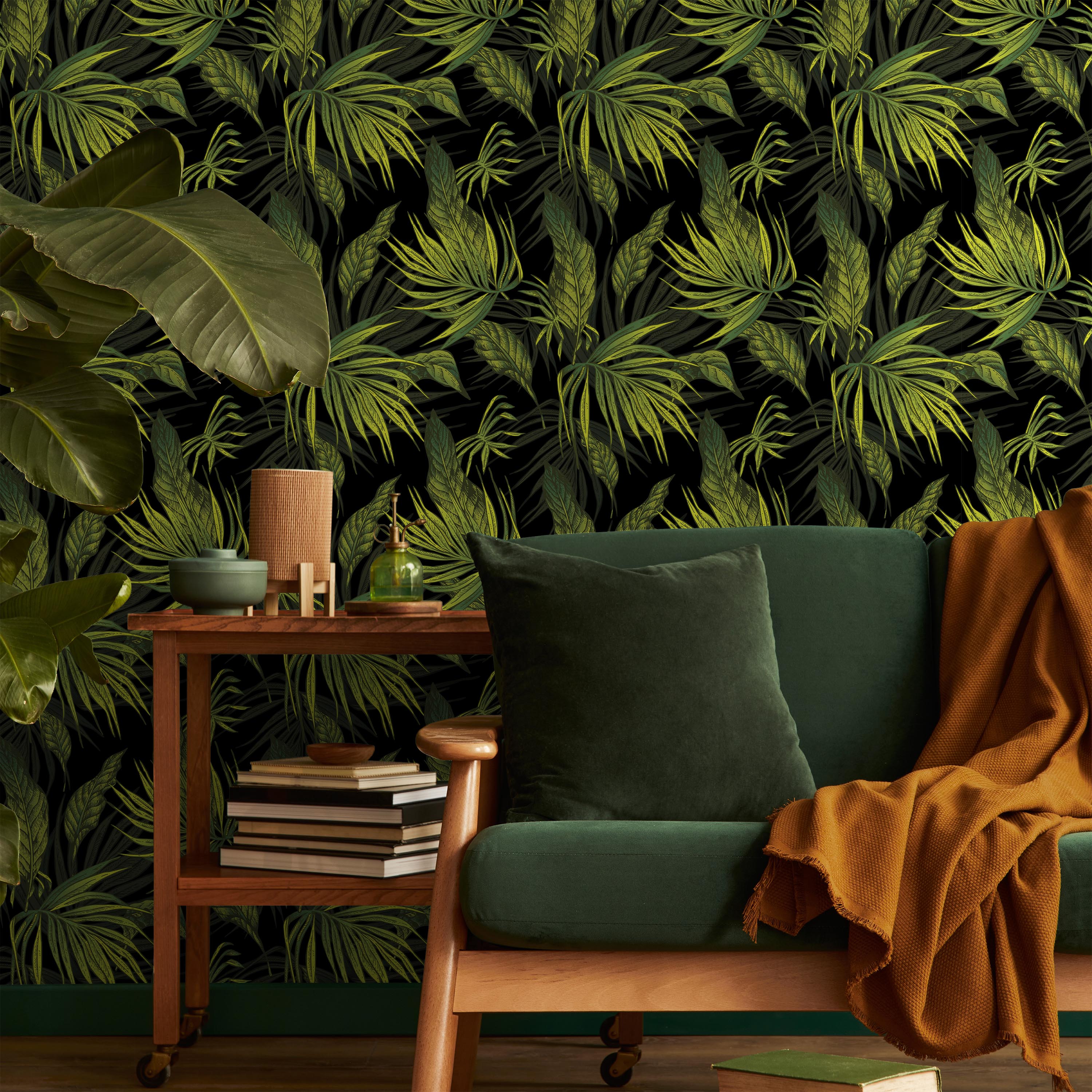 Tropical Jardin Peel and Stick Wallpaper, Removable Wallpaper, Traditional Wallpaper | DeccoPrint