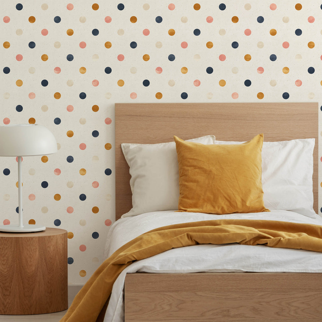 Symmetric Dots Peel and Stick Wallpaper, Removable Wallpaper, Traditional Wallpaper | DeccoPrint