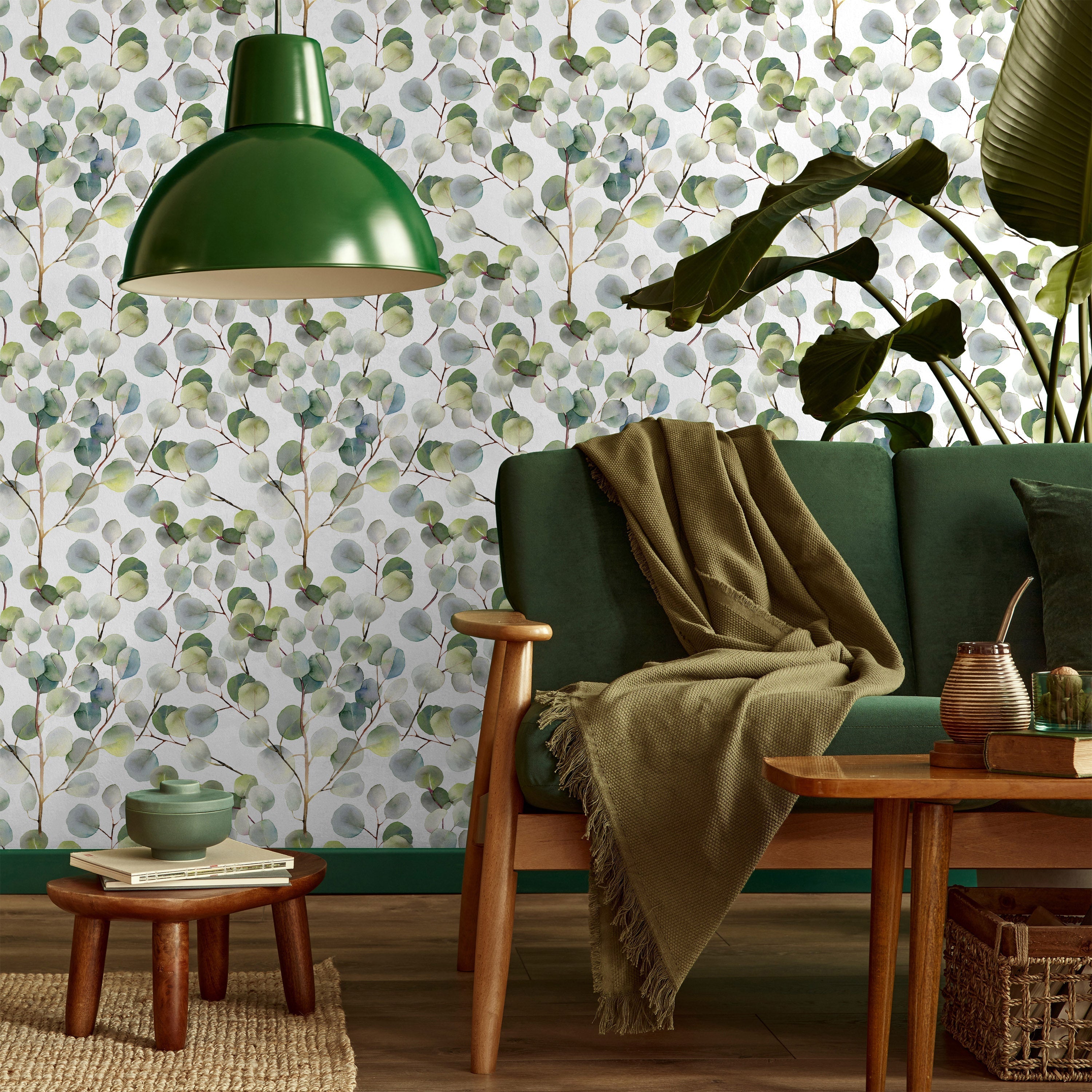 Fine Eucalyptus Peel and Stick Wallpaper, Removable Wallpaper, Traditional Wallpaper | DeccoPrint