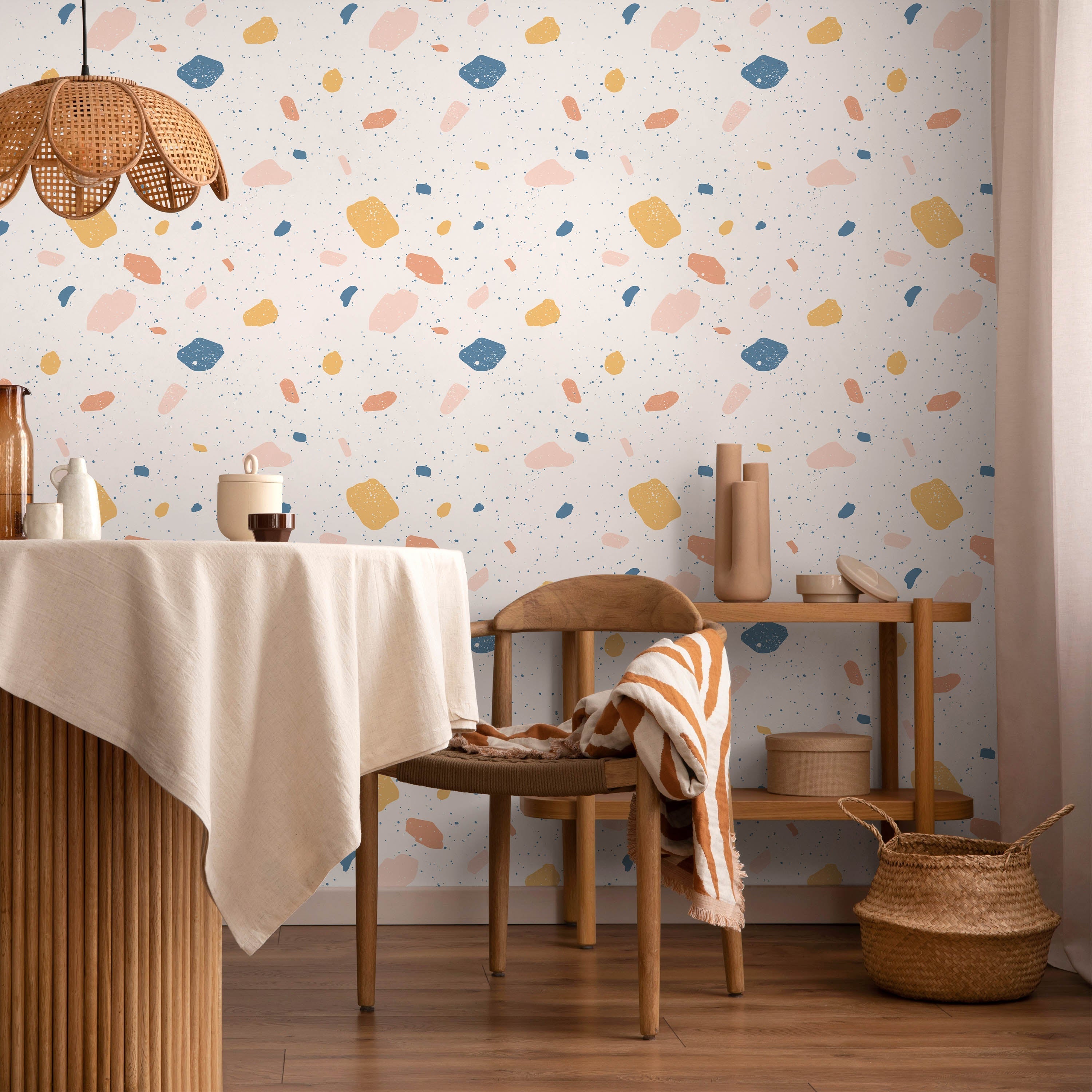 Pastel Spots Peel and Stick Wallpaper, Removable Wallpaper, Traditional Wallpaper | DeccoPrint