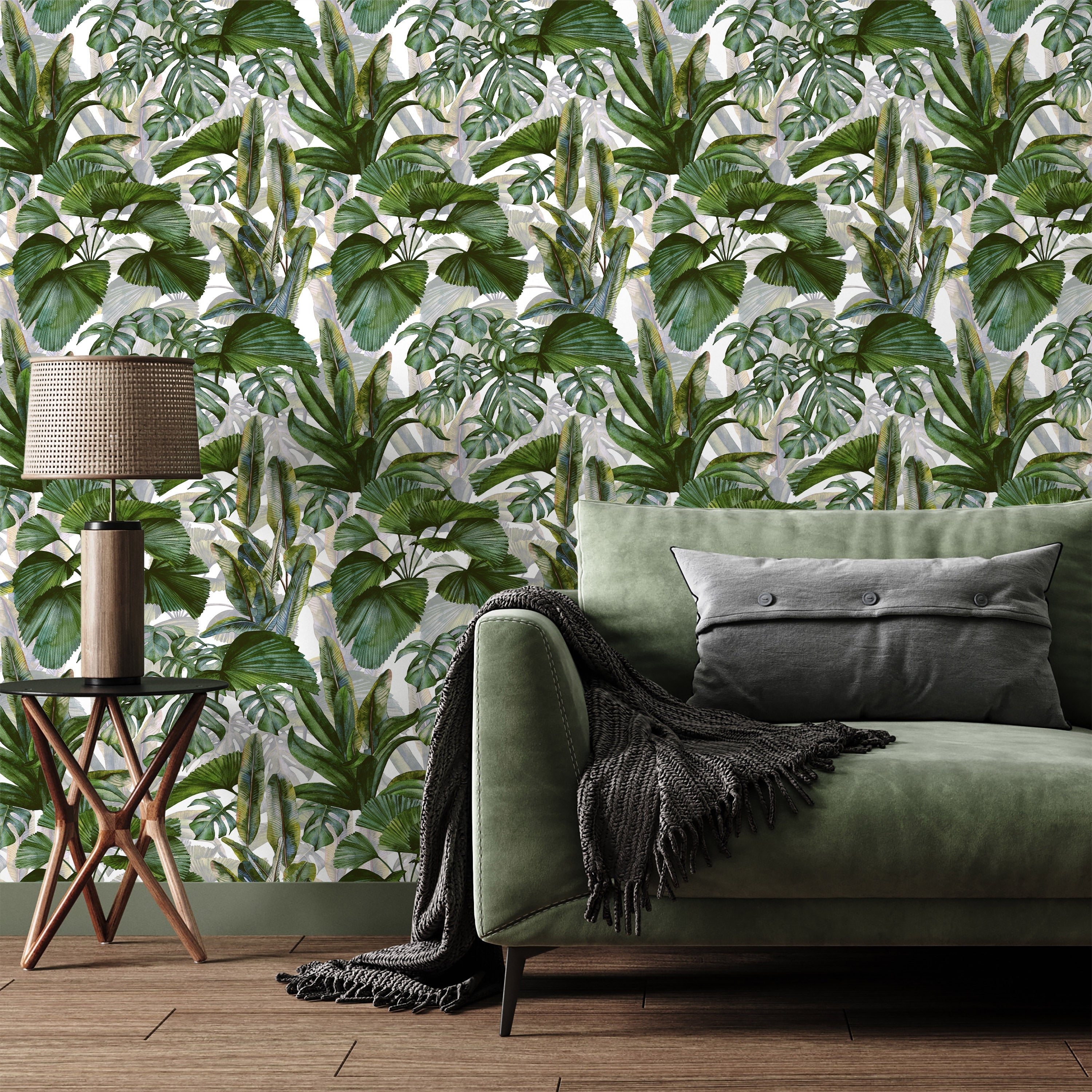 Layered Tropics Peel and Stick Wallpaper, Removable Wallpaper, Traditional Wallpaper | DeccoPrint