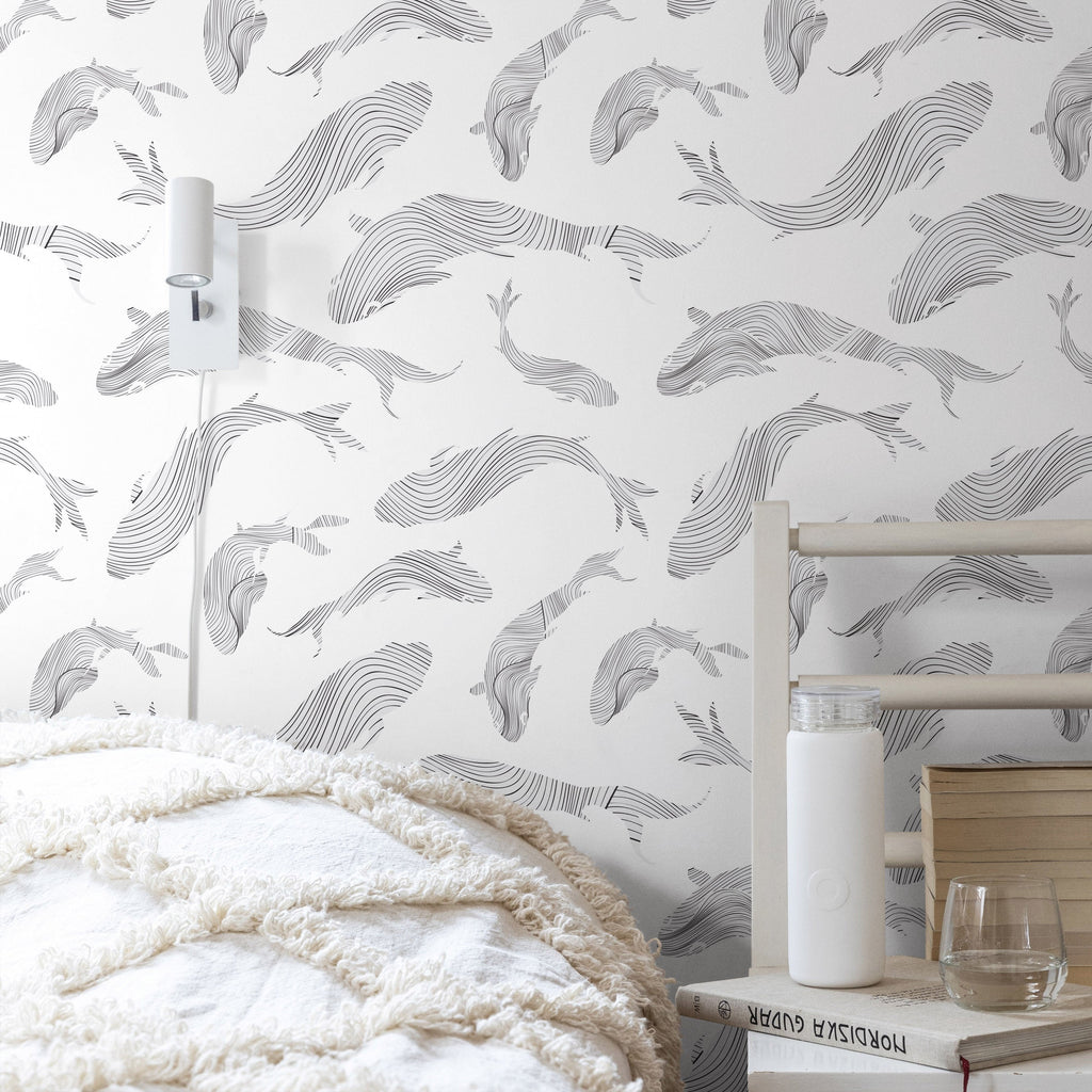 Fish in the Sea Peel and Stick Wallpaper, Removable Wallpaper, Traditional Wallpaper | DeccoPrint