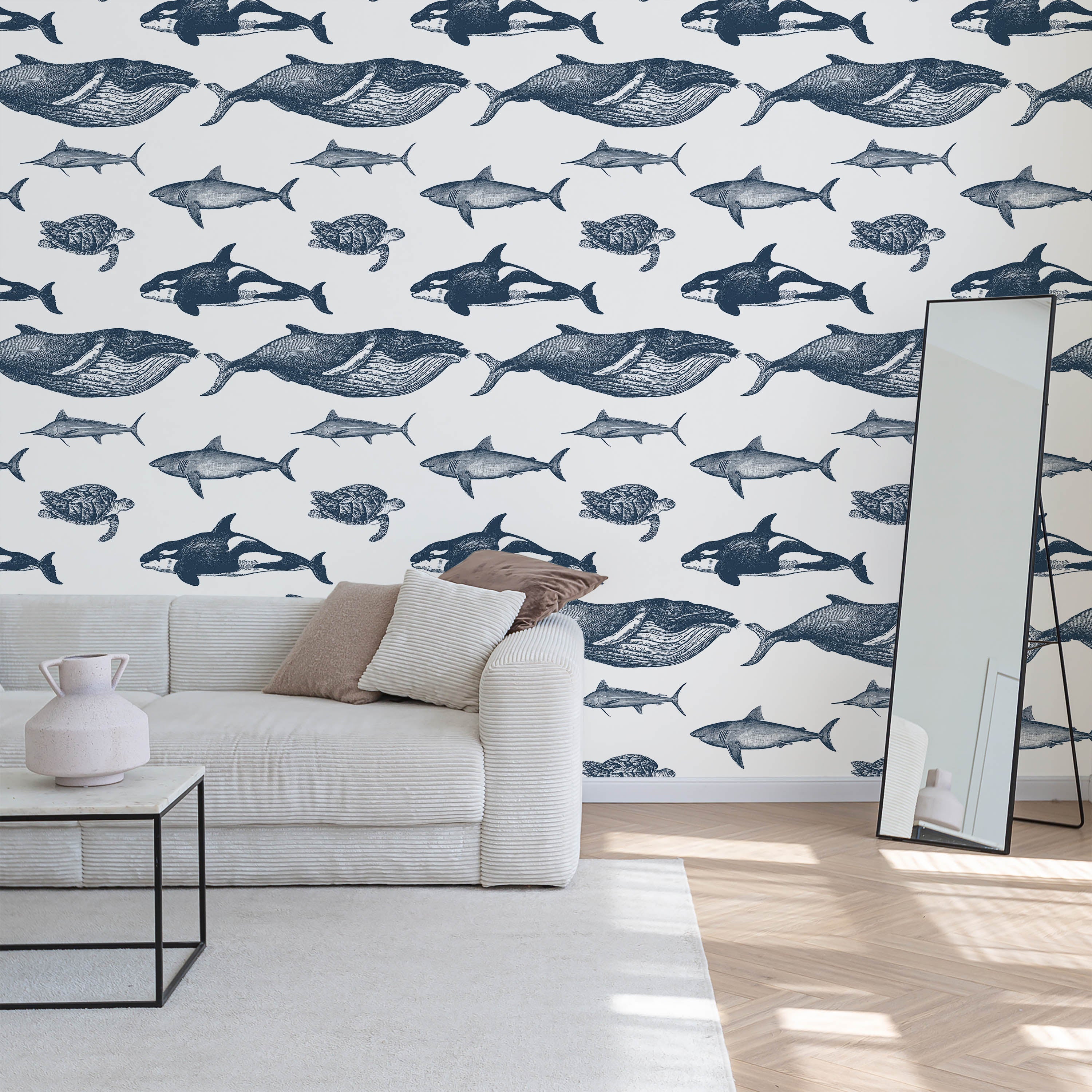 Ocean King Peel and Stick Wallpaper, Removable Wallpaper, Traditional Wallpaper | DeccoPrint