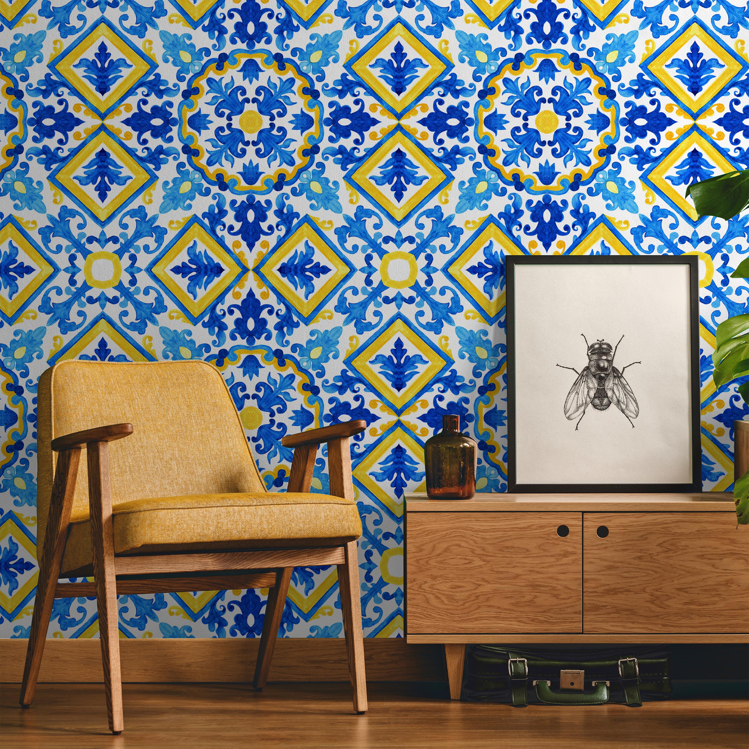 Water and Sun Peel and Stick Wallpaper, Removable Wallpaper, Traditional Wallpaper | DeccoPrint