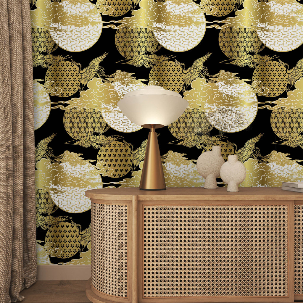 Oriental Esthetic Peel and Stick Wallpaper, Removable Wallpaper, Traditional Wallpaper | DeccoPrint