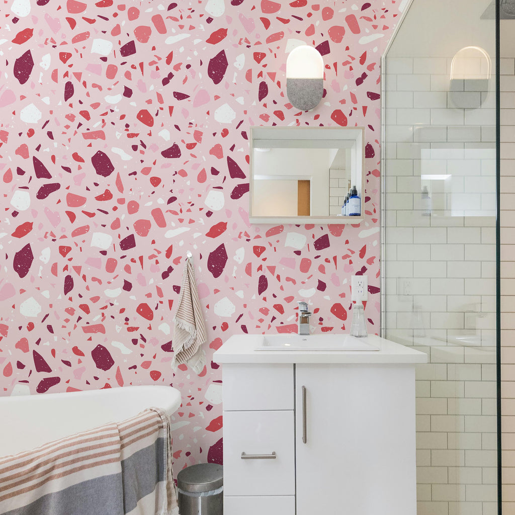 Shards of Roses Peel and Stick Wallpaper, Removable Wallpaper, Traditional Wallpaper | DeccoPrint