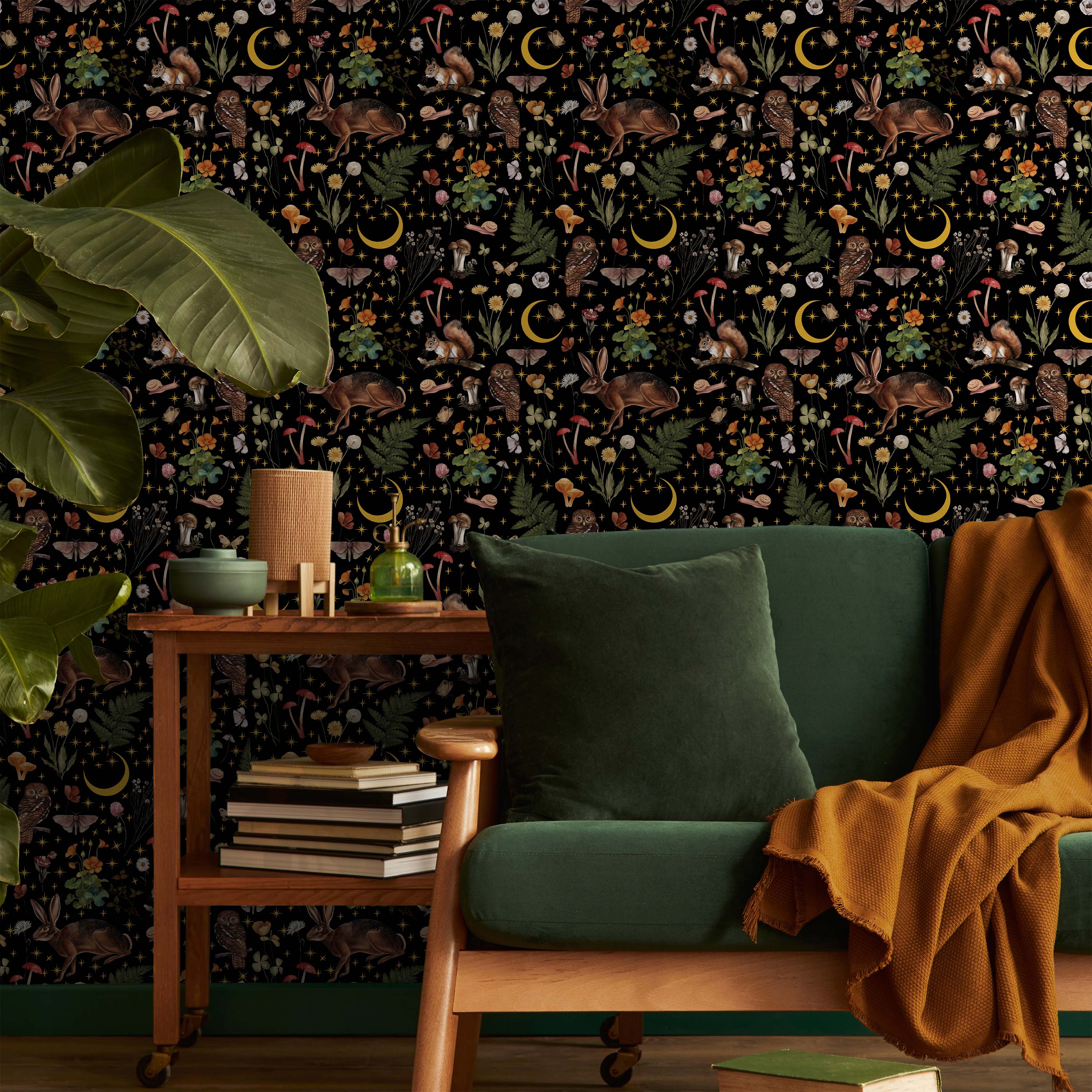 Mystery Forest Peel and Stick Wallpaper, Removable Wallpaper, Traditional Wallpaper | DeccoPrint
