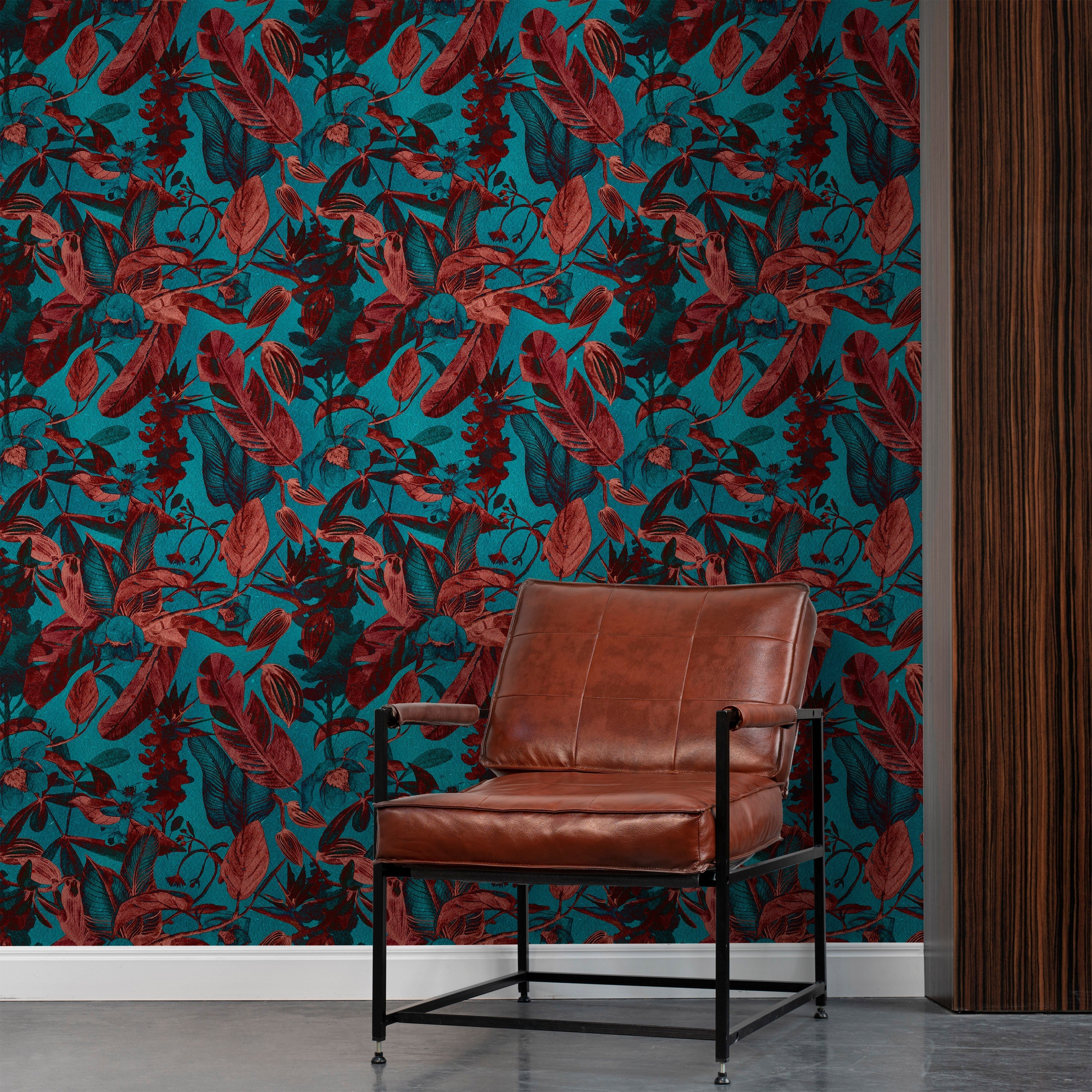 Idyllic Leaves Peel and Stick Wallpaper, Removable Wallpaper, Traditional Wallpaper | DeccoPrint
