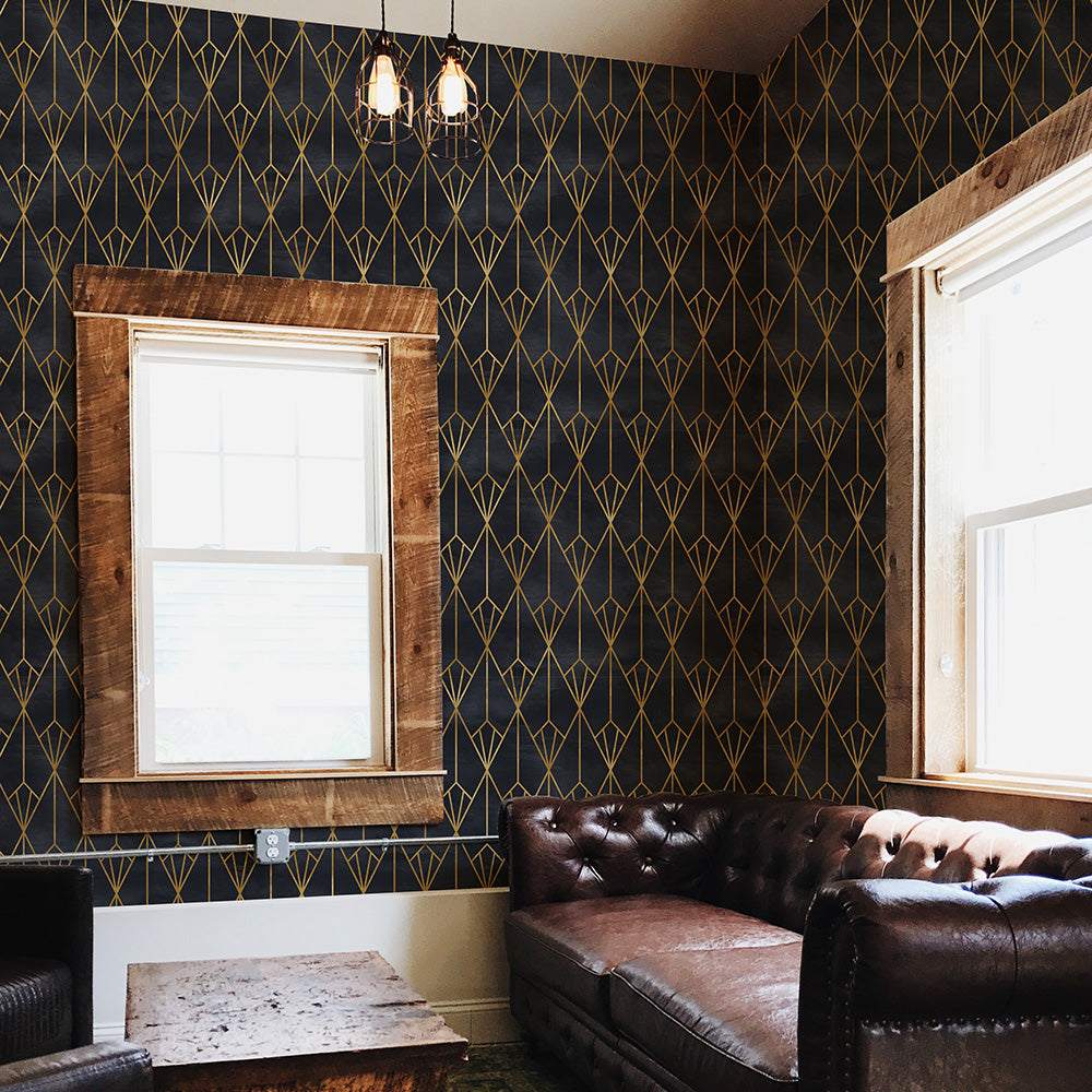 Removable Art Deco style wallpaper in the interior from DeccoPrint | Splendid Aurum