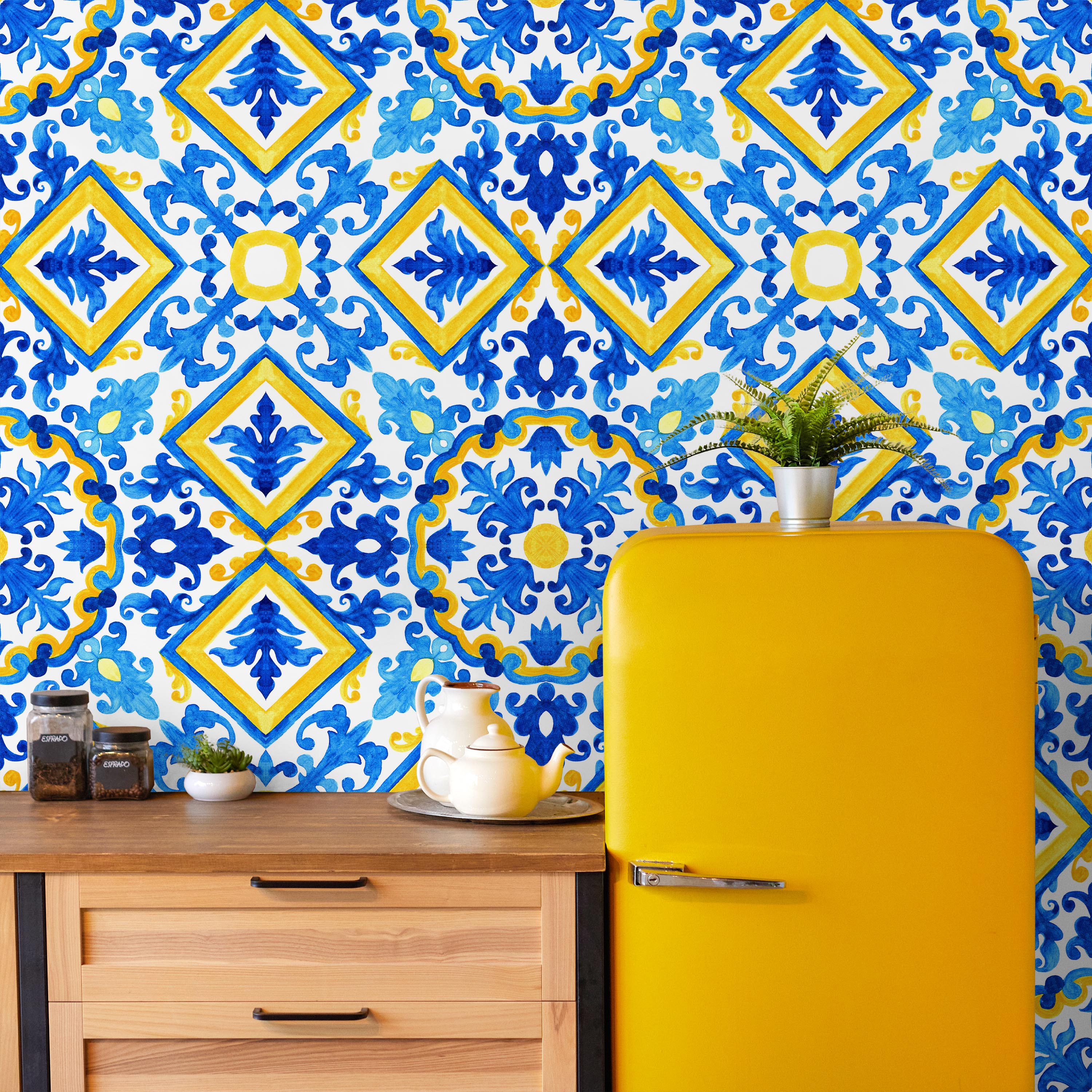 Water and Sun Peel and Stick Wallpaper, Removable Wallpaper, Traditional Wallpaper | DeccoPrint