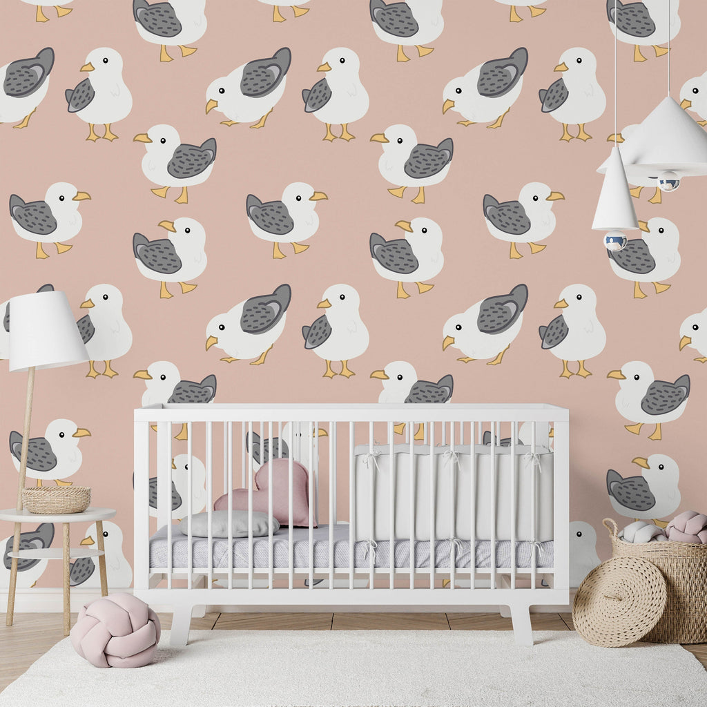 Seagull Peel and Stick Wallpaper, Removable Wallpaper, Traditional Wallpaper | DeccoPrint