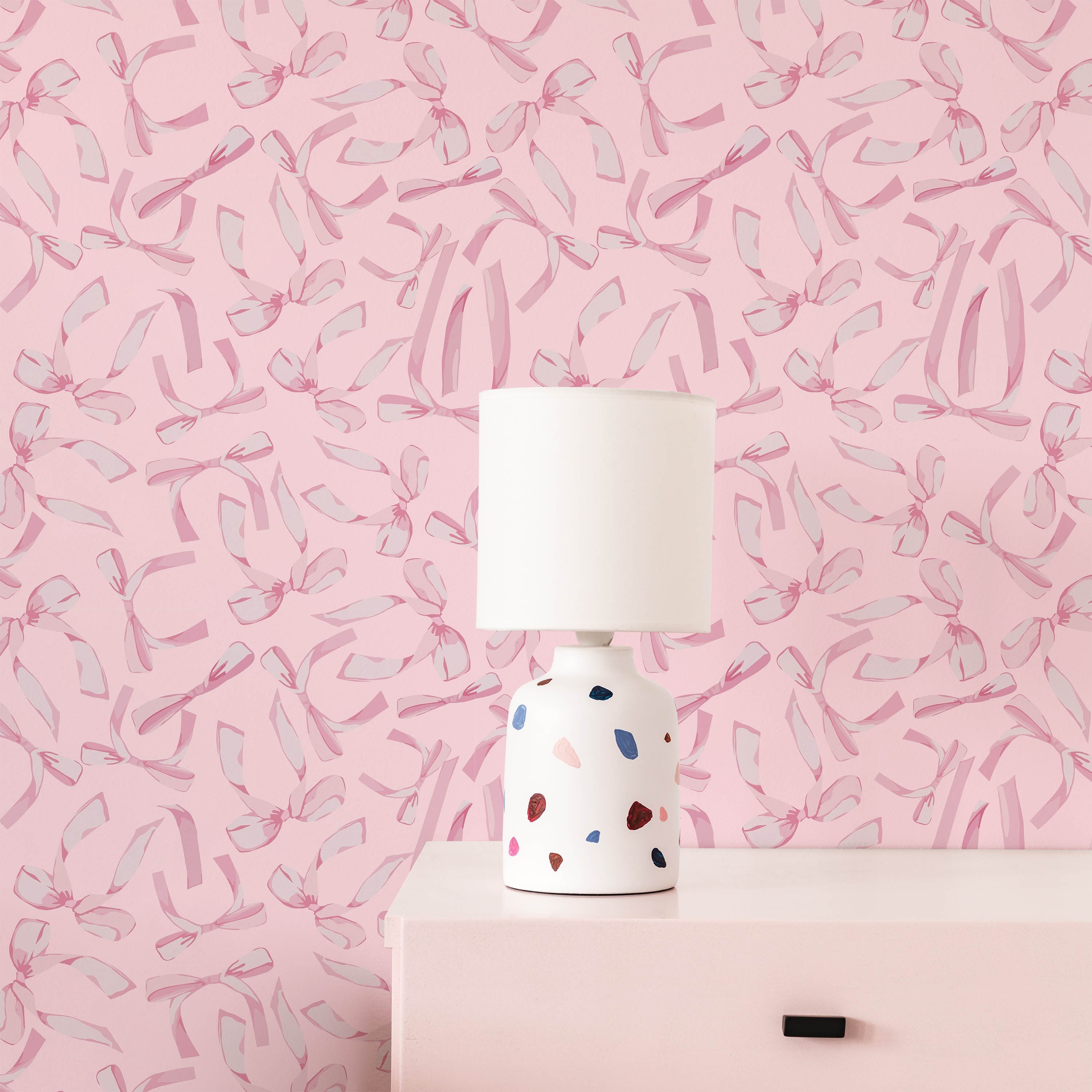 Sprinkle Bows Peel and Stick Wallpaper, Removable Wallpaper, Traditional Wallpaper | DeccoPrint