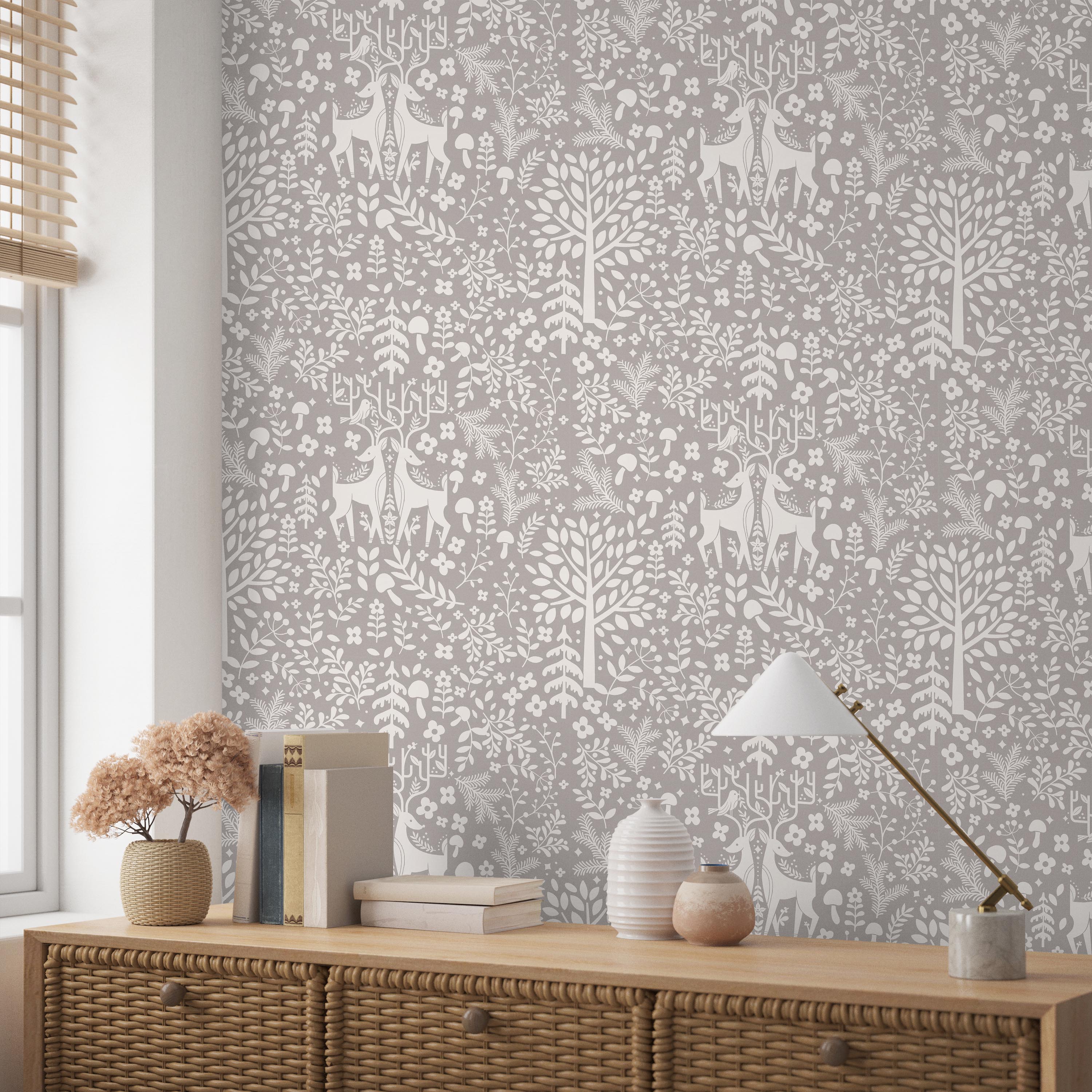 Forest Fairytale Peel and Stick Wallpaper, Removable Wallpaper, Traditional Wallpaper | DeccoPrint