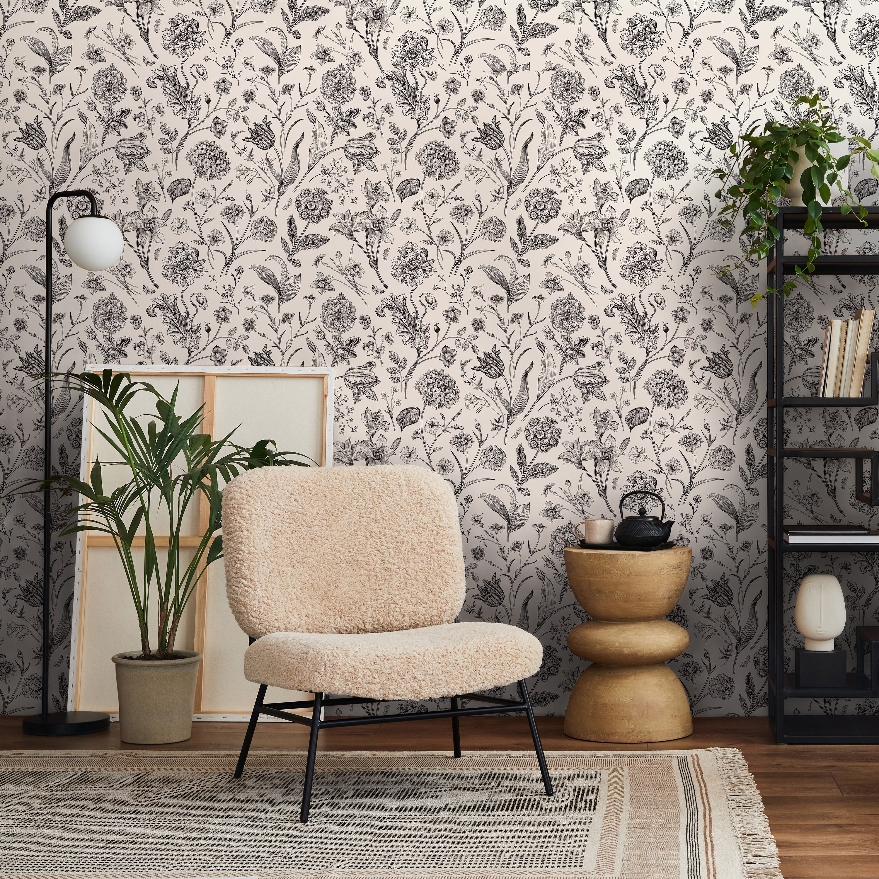 Historical Flowers Peel and Stick Wallpaper, Removable Wallpaper, Traditional Wallpaper | DeccoPrint