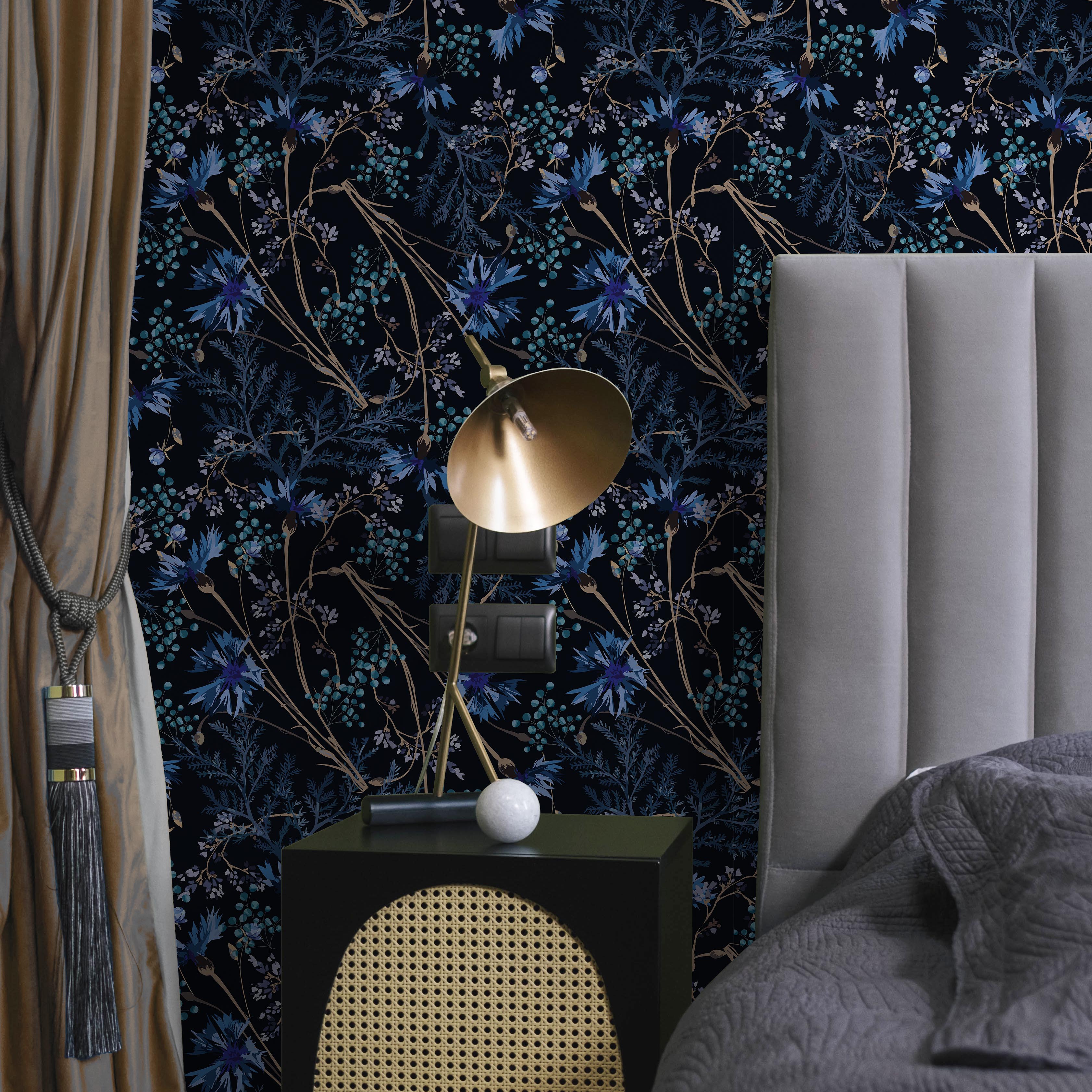 Dark Garden Peel and Stick Wallpaper, Removable Wallpaper, Traditional Wallpaper | DeccoPrint