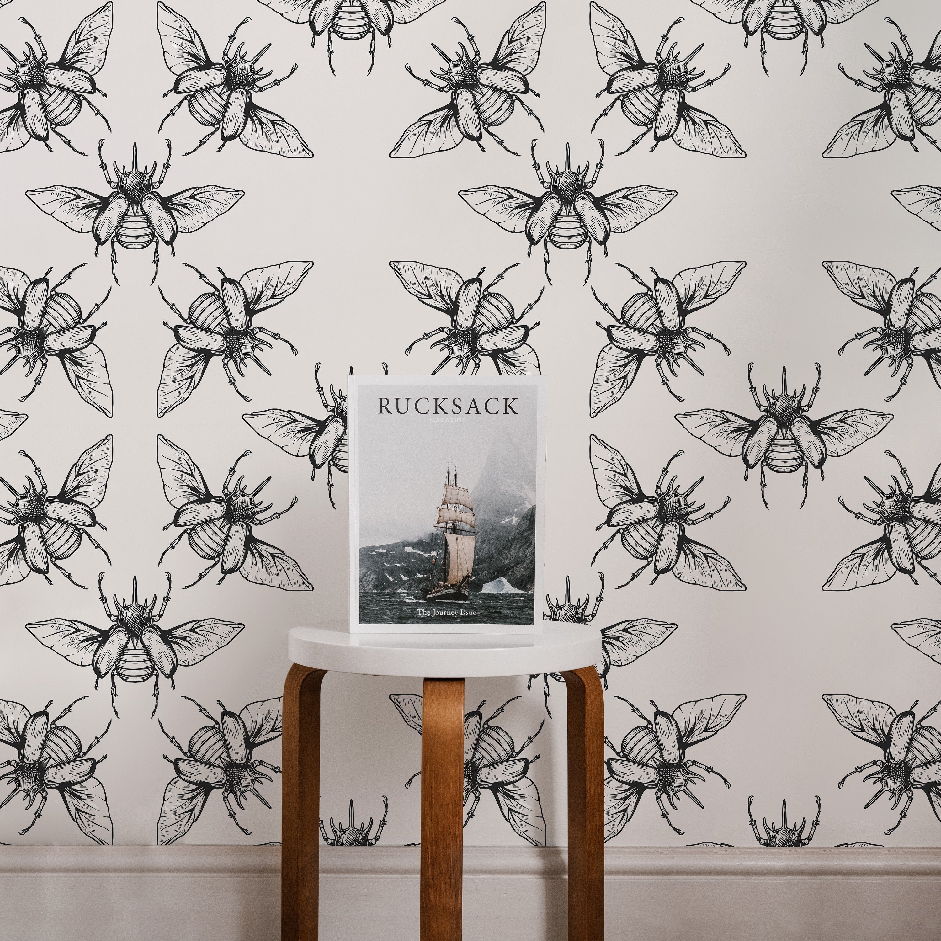 Flying Beetle Peel and Stick Wallpaper, Removable Wallpaper, Traditional Wallpaper | DeccoPrint