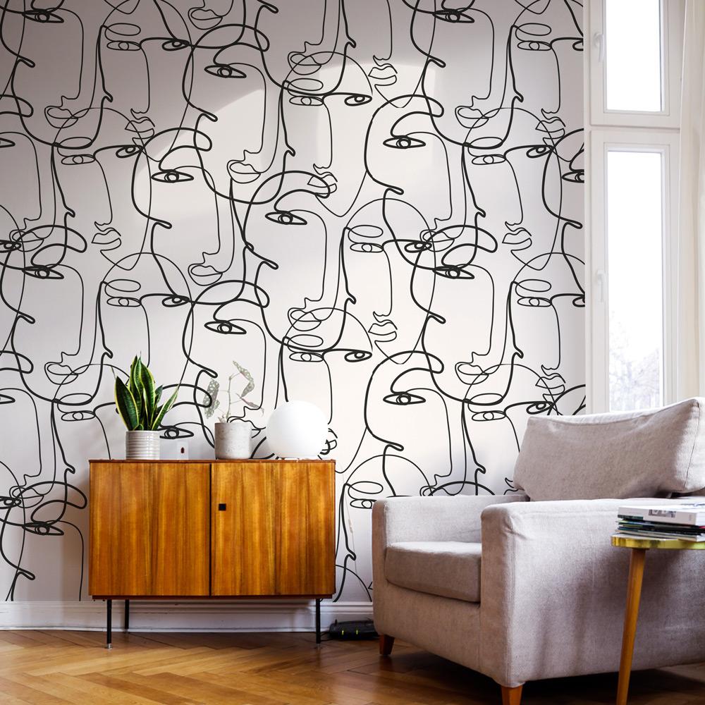Eco-friendly interior for Modern style self-adhesive wall art – Endless Faces | DeccoPrint