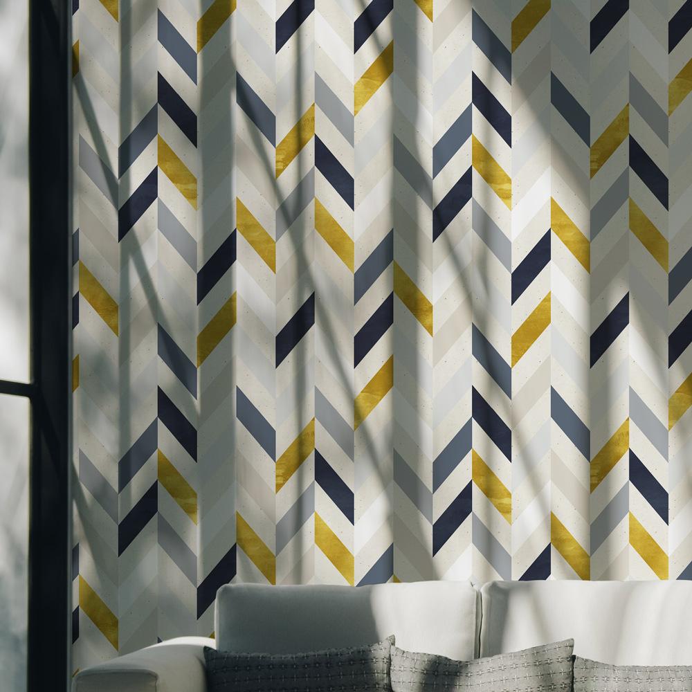 Eco-friendly interior for Geometric style self-adhesive wall art – Vertical Ribbons | DeccoPrint