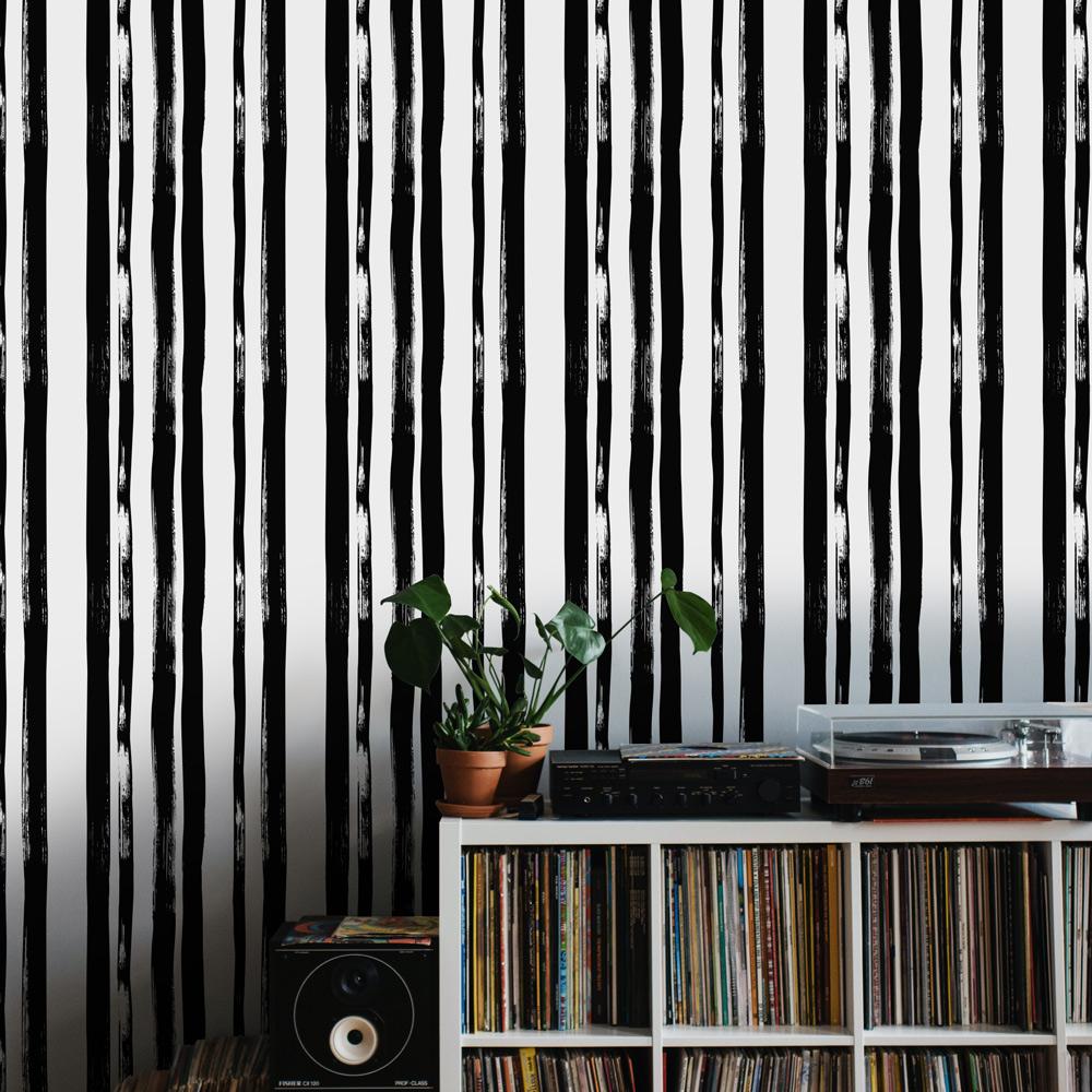 Eco-friendly interior for Scandinavian style self-adhesive wall art – Drawn Verticals | DeccoPrint