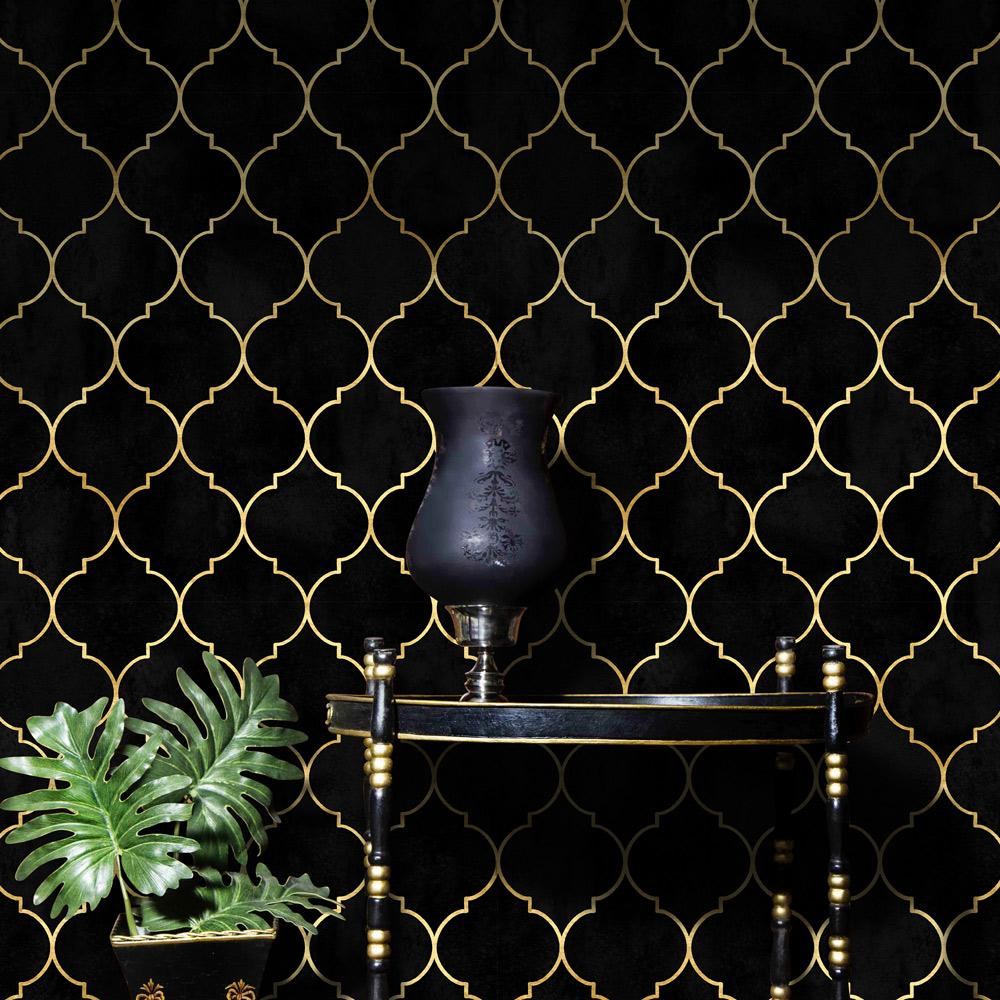 Eco-friendly interior for Damask style self-adhesive wall art – Geometrical Luxury | DeccoPrint