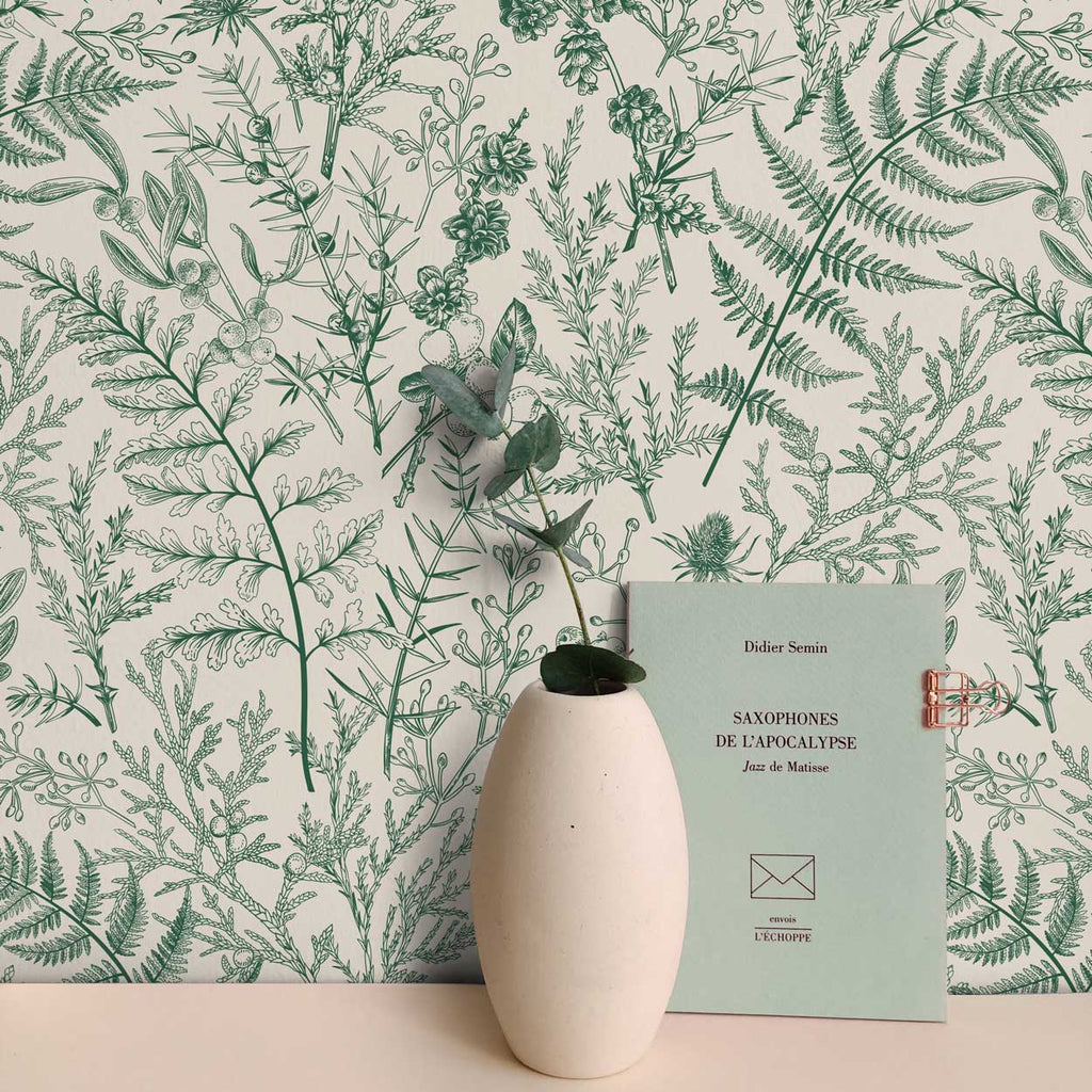 Removable Leaves style wallpaper in the interior from DeccoPrint | Forest Dream