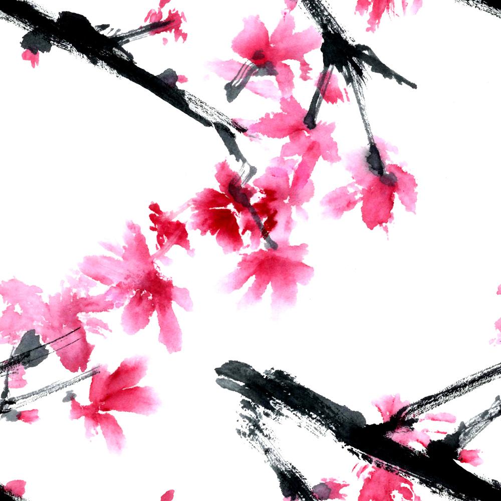 Cherry Sakura - Peel and stick wall cover pattern by DeccoPrint