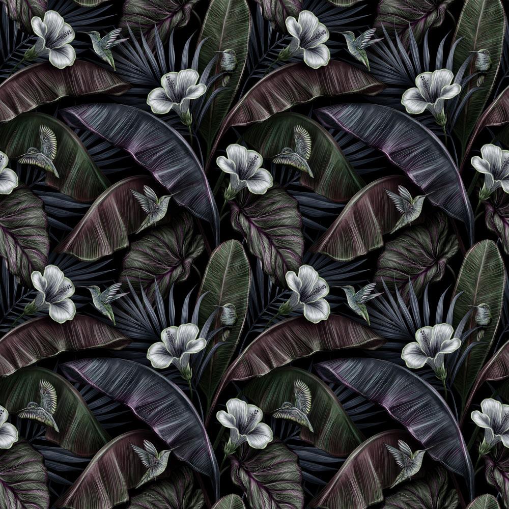 Exotic Foliage - Peel and stick wall cover pattern by DeccoPrint