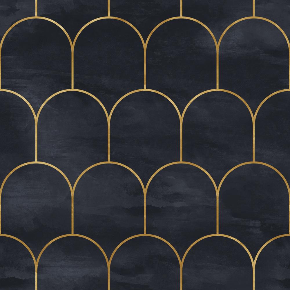 Gilded Mansion - Peel and stick wall cover pattern by DeccoPrint