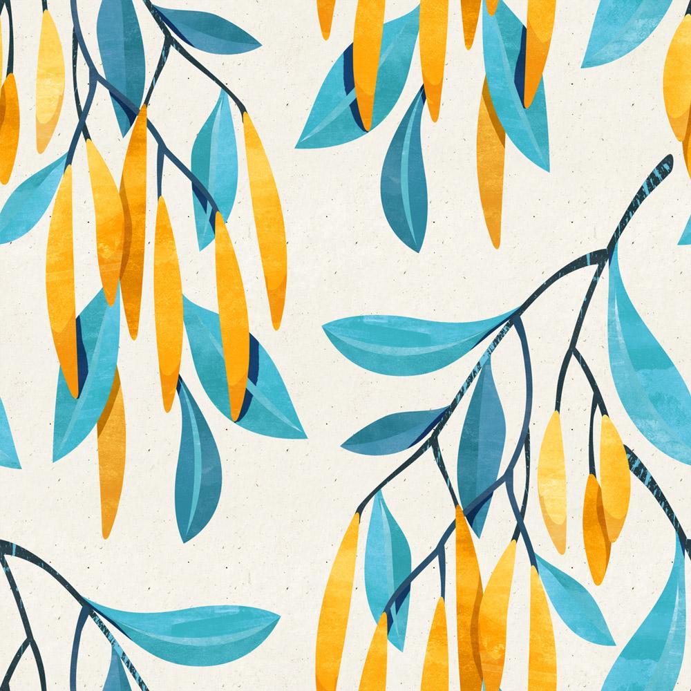 Colorful Twig - Peel and stick wall cover pattern by DeccoPrint