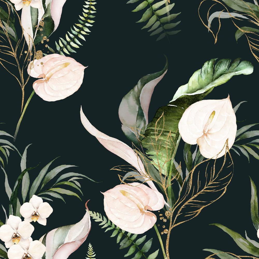 Tropical Foliage - Peel and stick wall cover pattern by DeccoPrint